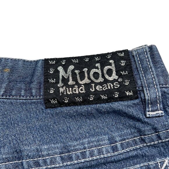 Mudd Jeans Girls 11 (28x30) Distressed Hems Pants Bootcut Blue Cotton Blend - Picture 3 of 16